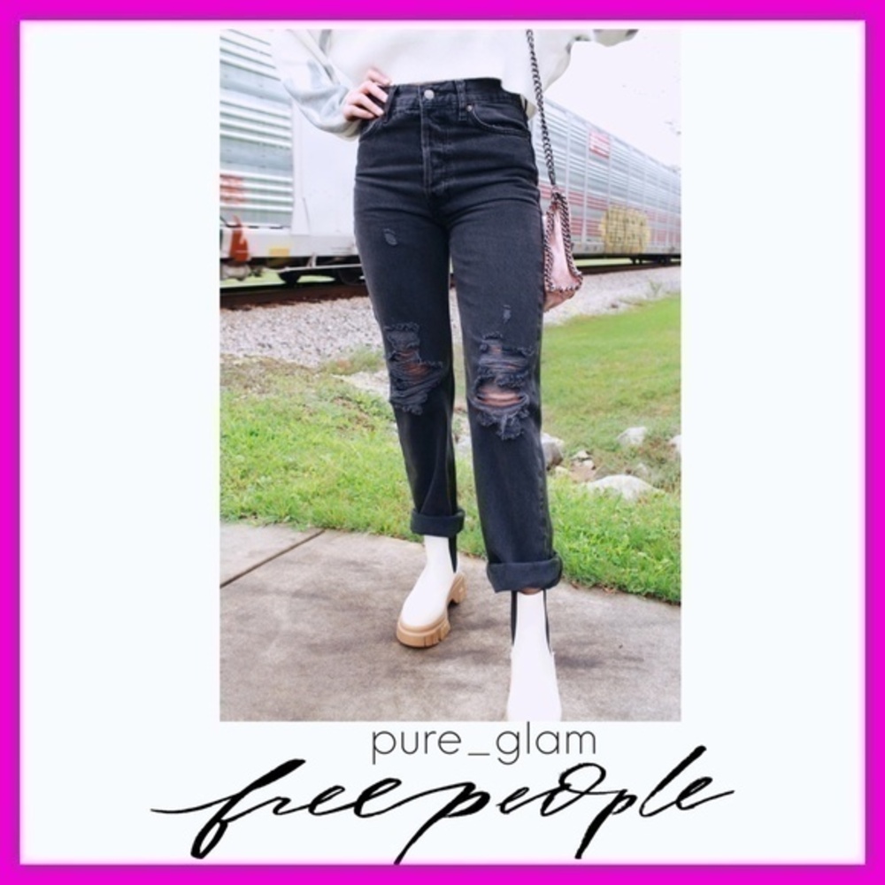 NWT FREE PEOPLE jeans washed black